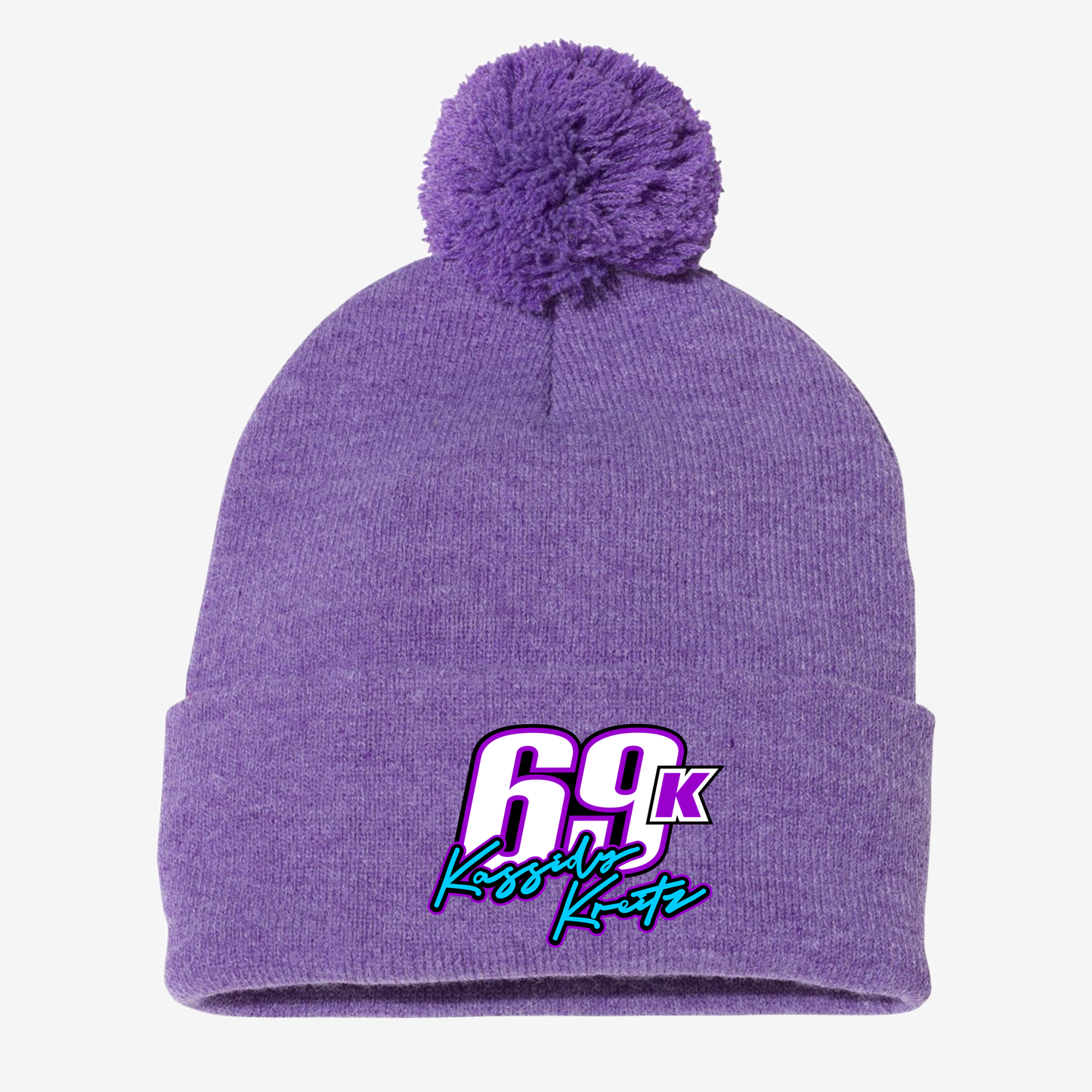 Purple Pom Beanie